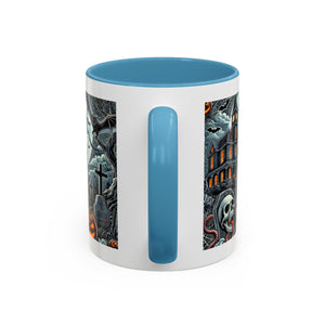 Gothic vampire Halloween Coffee Mug, Spooky Decor, Skull Design, Gift for Horror Lovers,  Party Essential, Unique Drinkware
