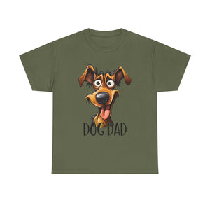 Dog Dad Unisex Heavy Cotton Tee, Pet Lover Gift, Fun Shirt for Father’s Day, Dog Owner Humor Tee, Great for Birthdays, Casual Wear