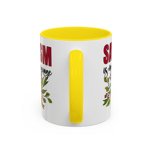Sarcasm Floral Accent Coffee Mug - 11oz & 15oz funny