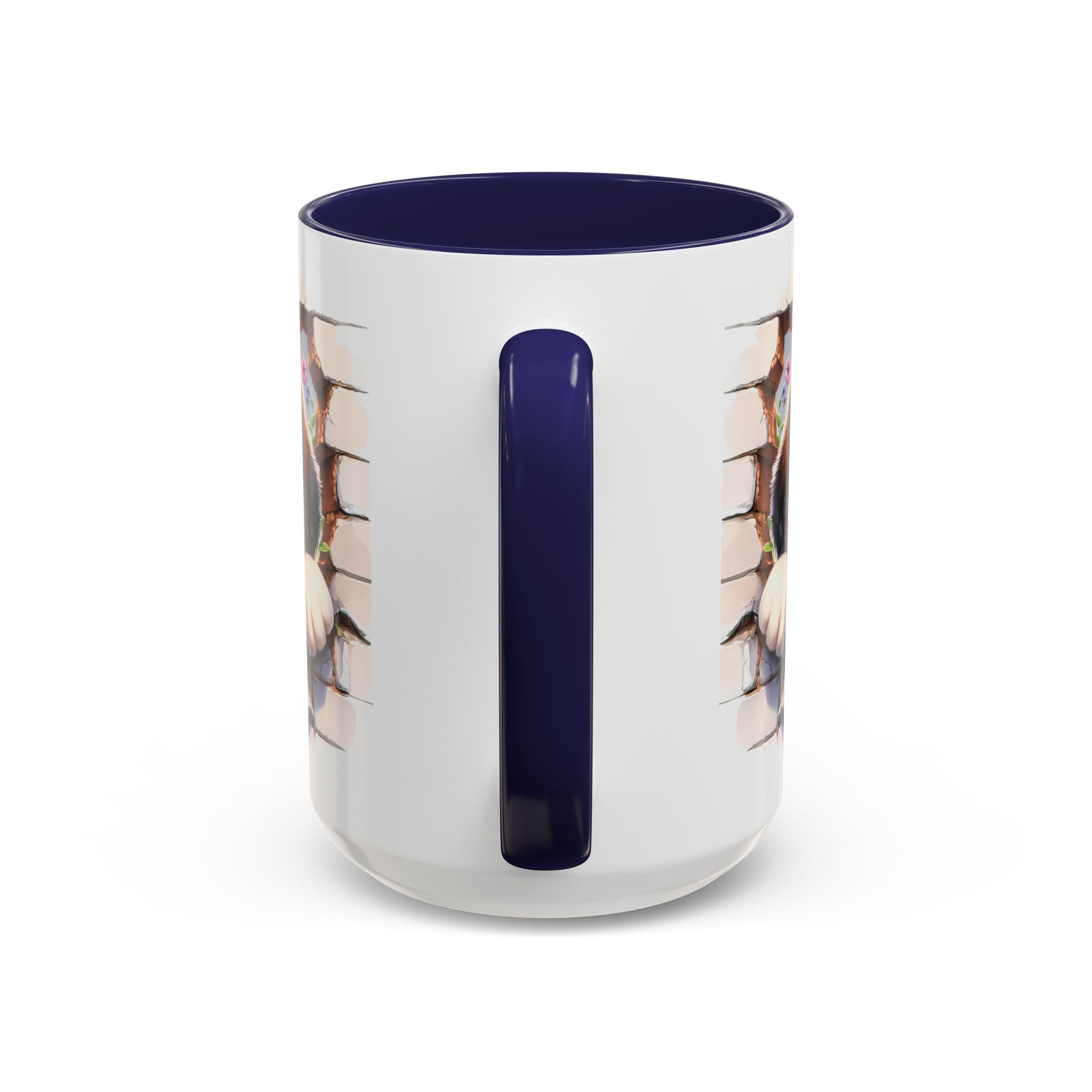 Cute Dog Breakthrough Accent Coffee Mug - Gift for Dog Lovers, Home Decor, Personalized Pet Mug, Puppy Lover's Kitchenware