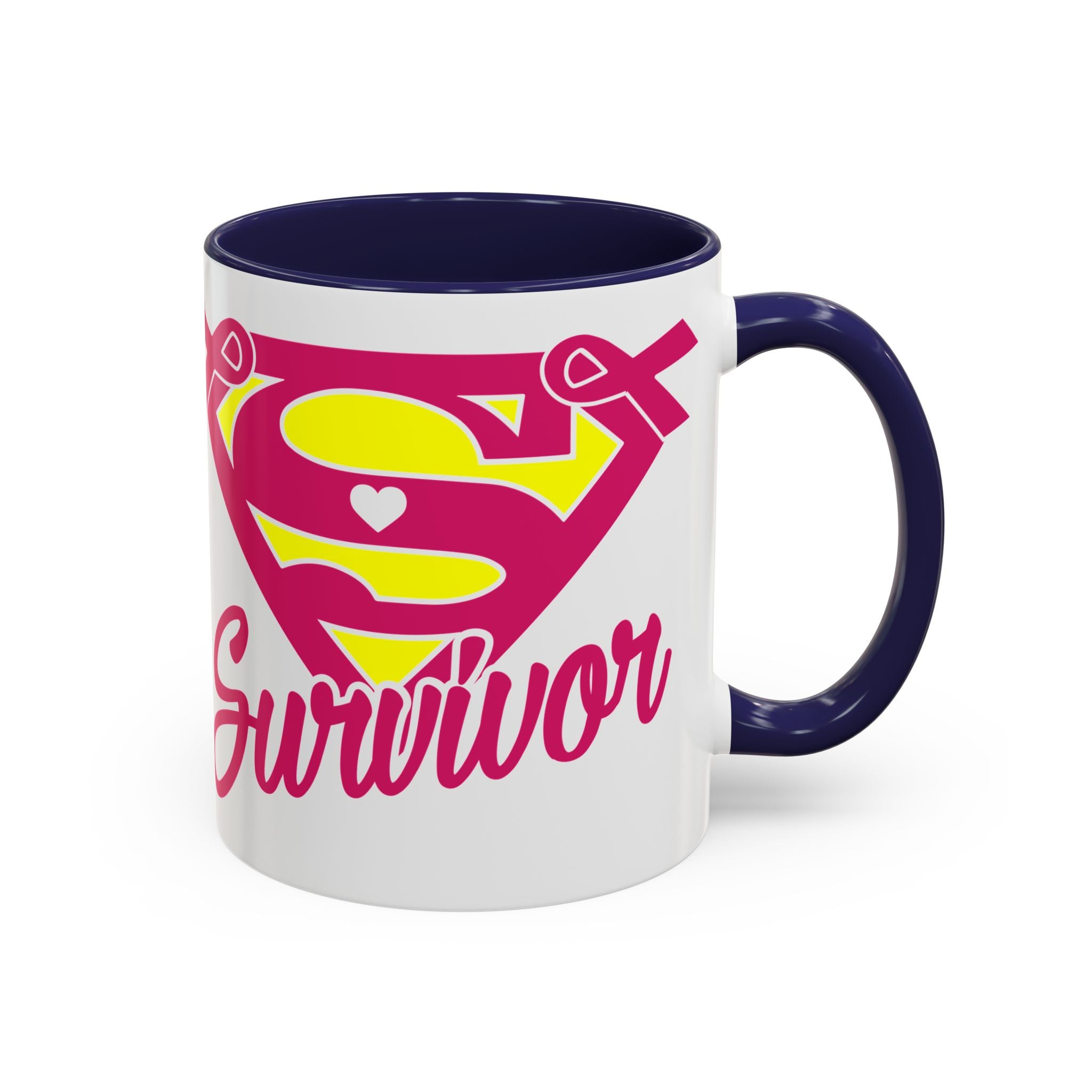 Survivor Mug 11oz & 15oz | Cancer Awareness, Motivational Gift, Empowerment, Superhero Theme, Unique Coffee Cup