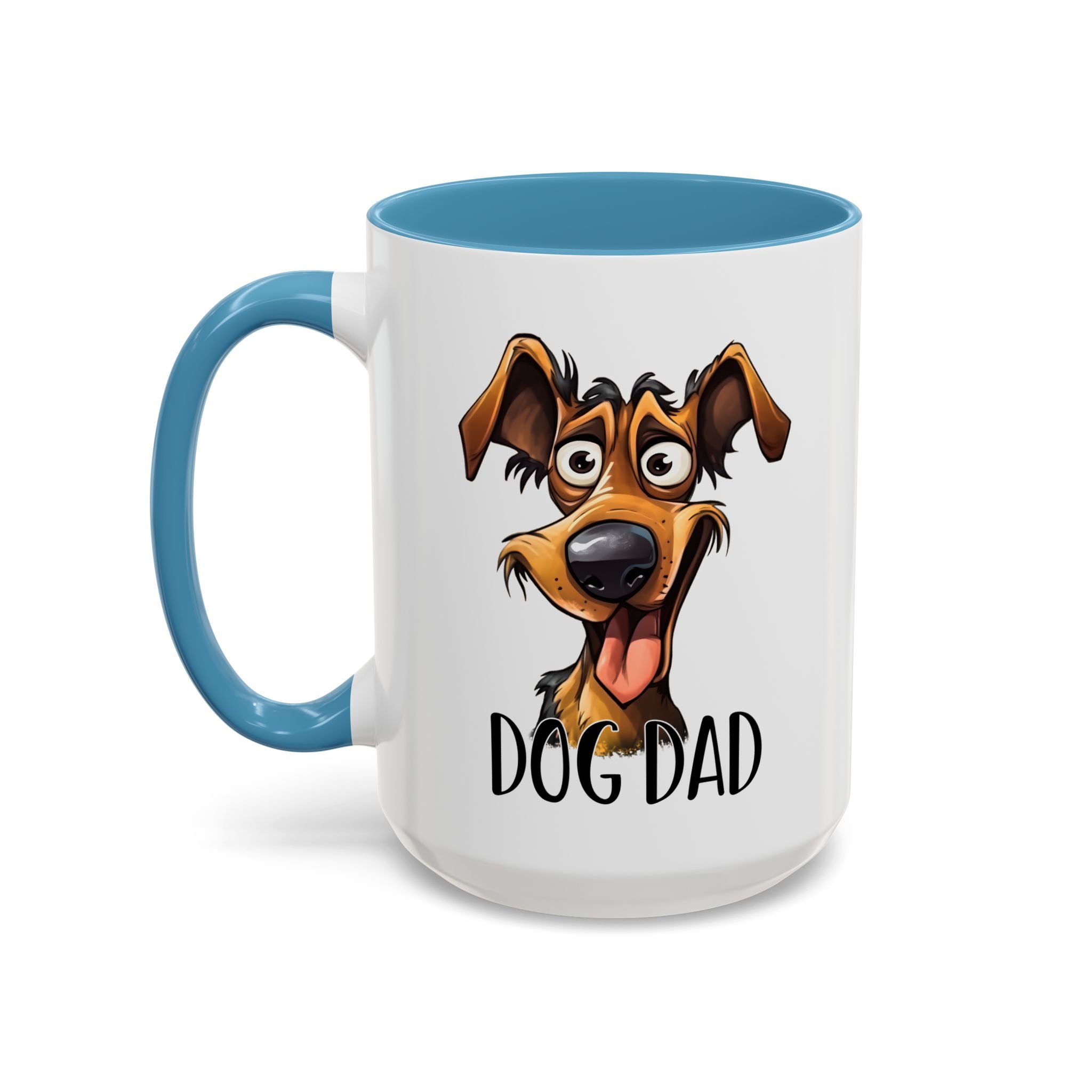 Dog Dad Accent Coffee Mug - Fun Gift for Dog Lovers, Pet Fathers, Father's Day, Birthday, Coffee Lovers