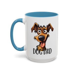 Dog Dad Accent Coffee Mug - Fun Gift for Dog Lovers, Pet Fathers, Father's Day, Birthday, Coffee Lovers