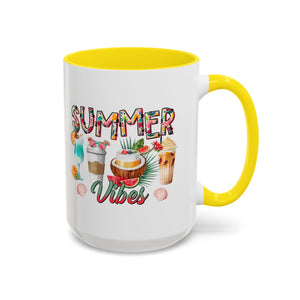 Summer Vibes Accent Coffee Mug - 11oz & 15oz - Perfect for Sunny Days & Celebrations