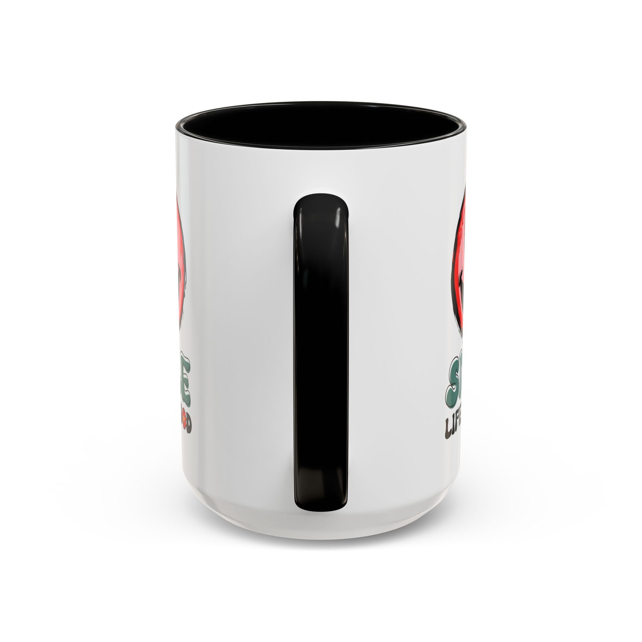 Smiley Face Accent Coffee Mug - "Smile, Life is Good" - 11oz & 15oz