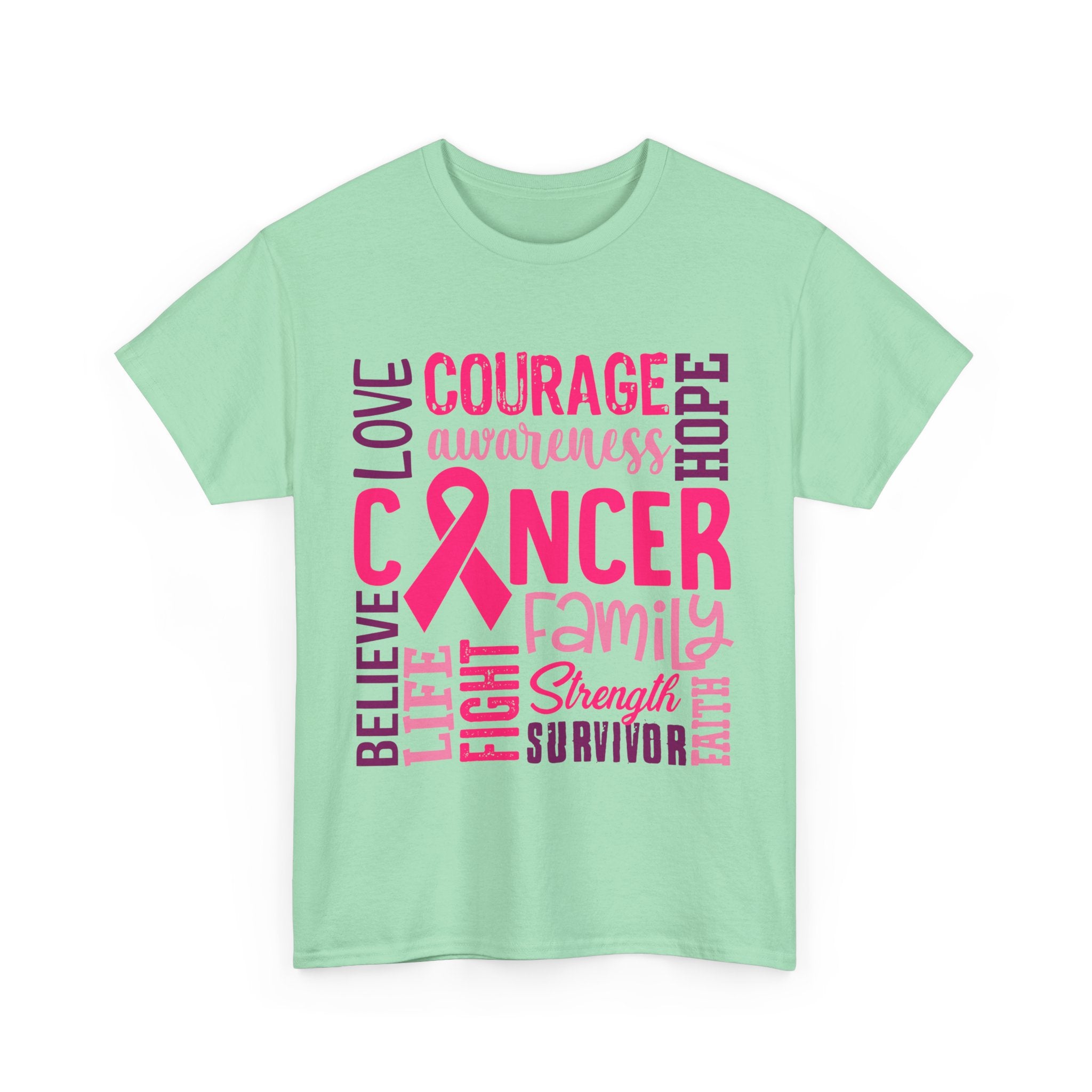 Cancer Awareness Unisex Tee, Support Cancer Fighters, Fight Against Cancer, Gift for Survivors, Hope & Love T-Shirt