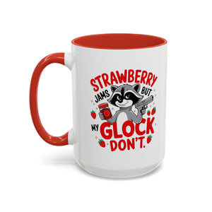 funny raccoon with gun attitude glock