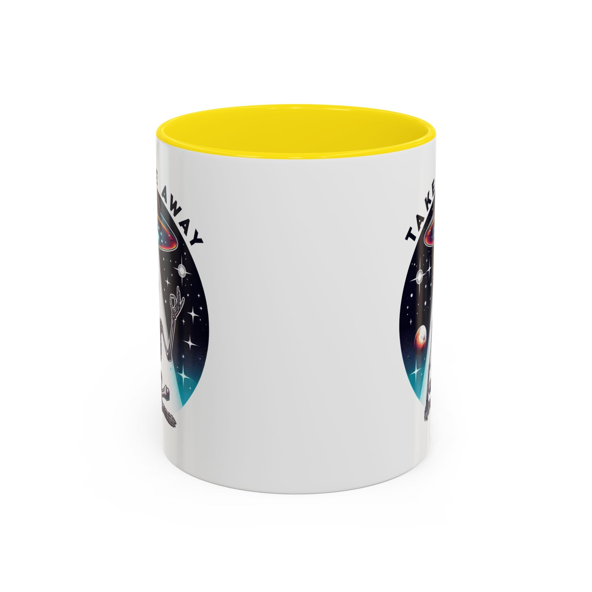 Galactic Skeleton Coffee Mug, Take Me Away Mug, Space-Themed Mug, Unique Gift for alien Lovers, Sci-Fi Cafe Mug