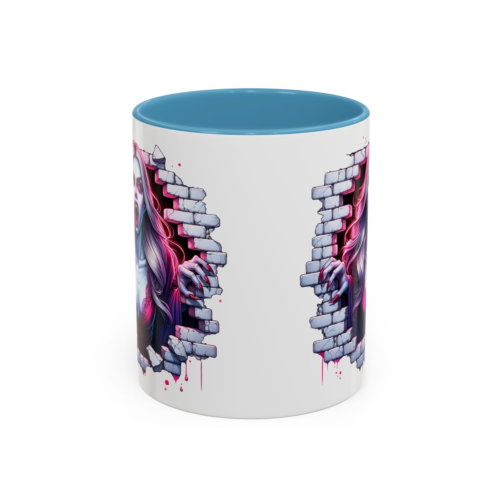 Vampire Wall Art Coffee Mug - Gothic,  Perfect Gift for Halloween, Unique Art Mug, Monster Mug, Fantasy Drinkware
