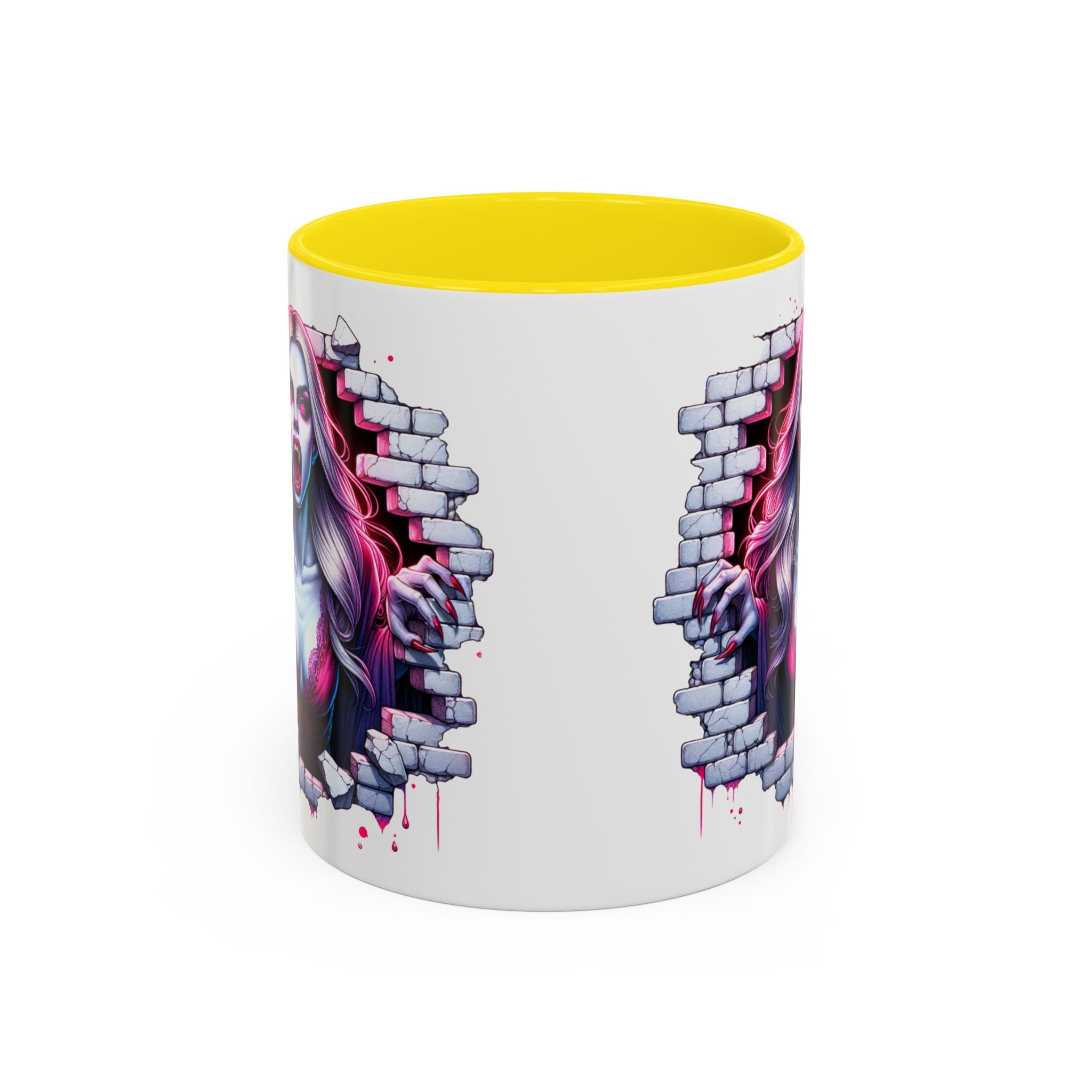 Vampire Wall Art Coffee Mug - Gothic,  Perfect Gift for Halloween, Unique Art Mug, Monster Mug, Fantasy Drinkware
