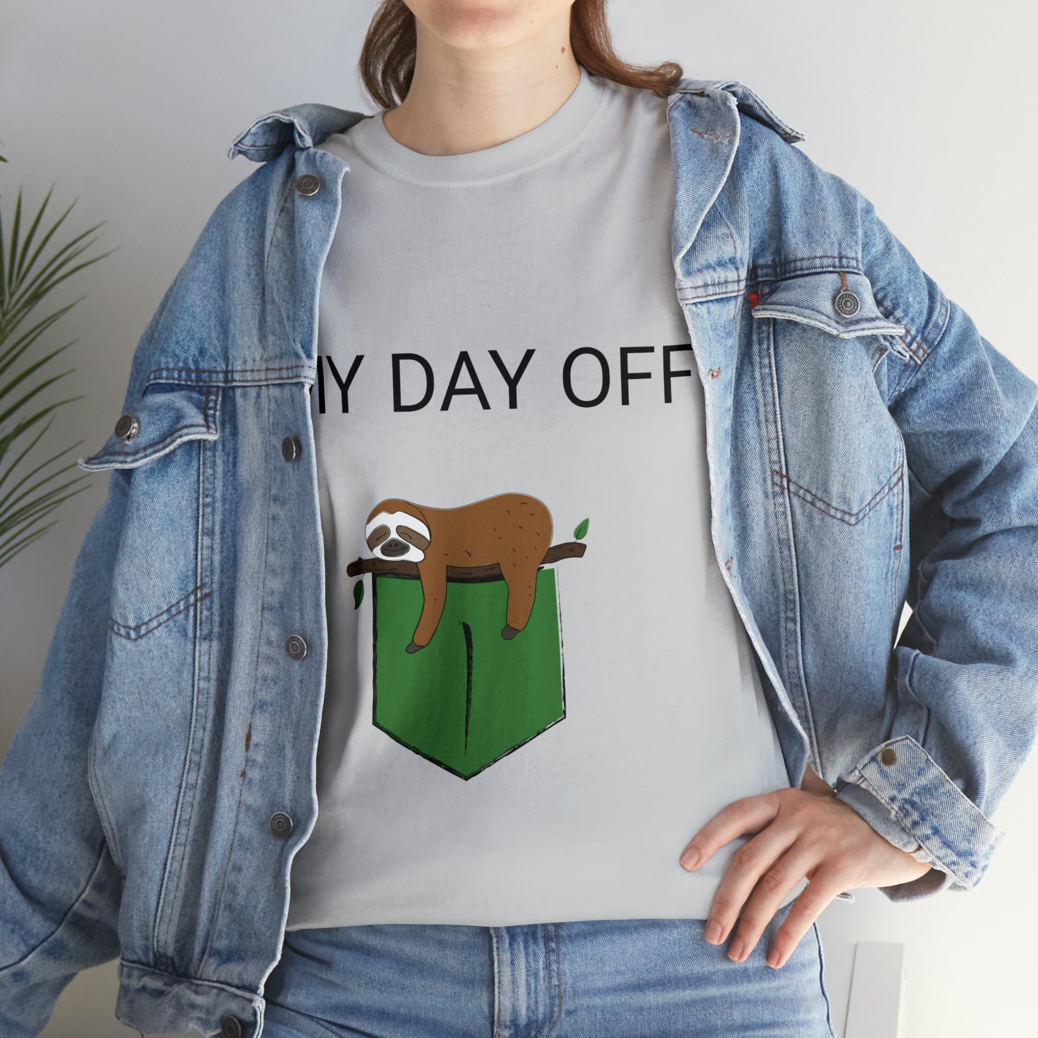 Lazy my day off  Unisex Heavy Cotton Tee funny humor t shirt for men and women