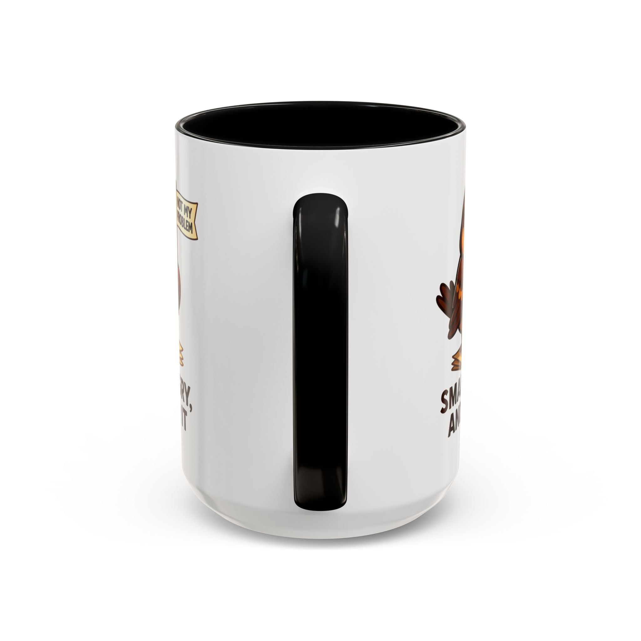 Funny Owl Coffee Mug, not my problem  Small Angry Owl Cup, Coffee Lover Present, Quirky Office