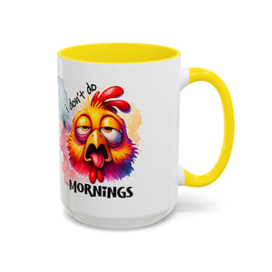 Funny Morning Coffee Mug, Humor Mug, Gift for Coffee Lovers, Sleepy Chicken Mug, Cute Drinkware, Holiday Present