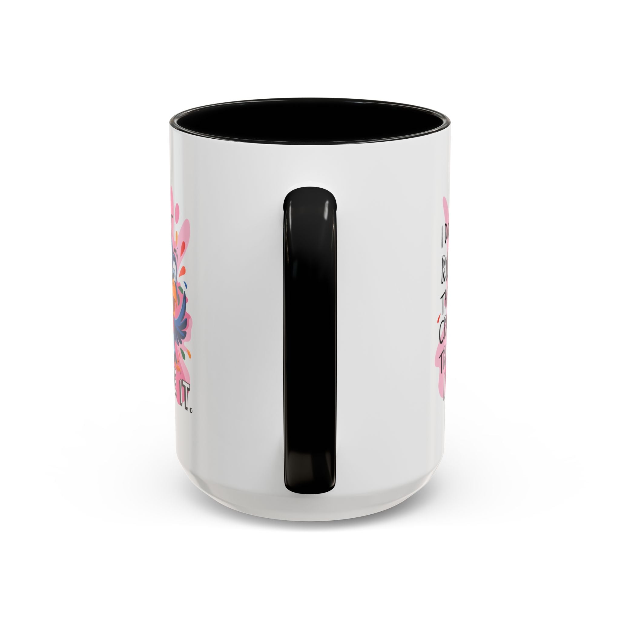 Funny attitude Travel Mug - "I Don't Just Ride the Crazy Train, I Drive It" - Colorful Bird Design