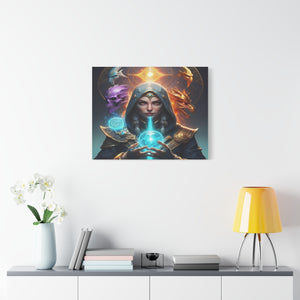 Mystical Sorceress Canvas Artwork - Fantasy Wall Decor