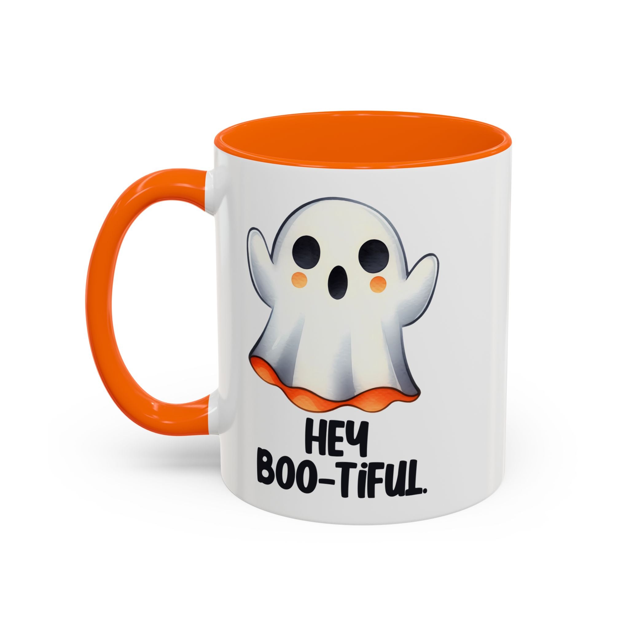 Hey Boo-tiful Ghost Coffee Mug, Halloween Mug, Cute Gift, Spooky Decor, Fun Mug