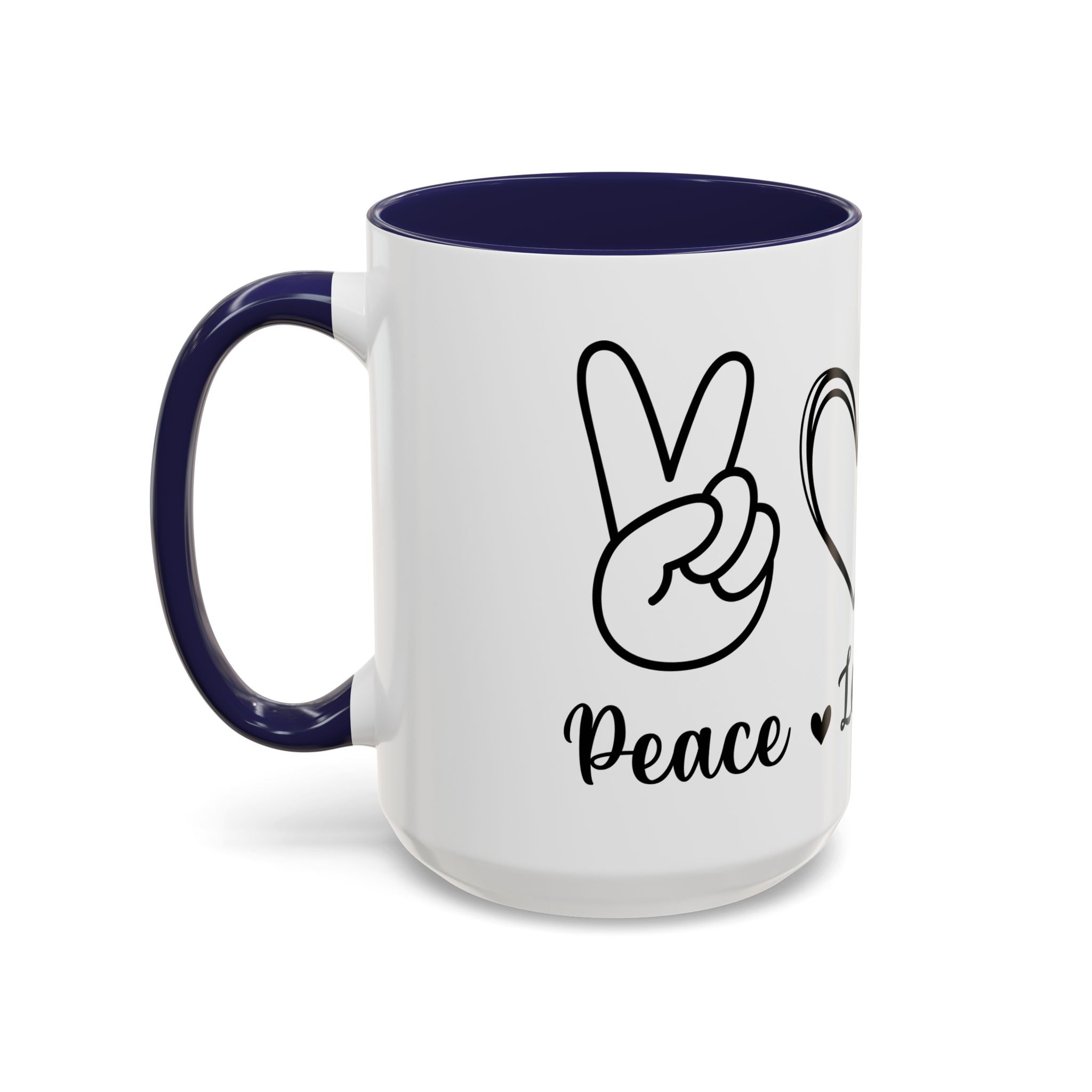 peace love coffee Accent Coffee Mug (11, 15oz)
