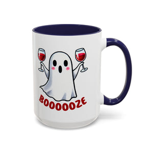 Boozy Ghost Accent Coffee Mug | Funny Halloween Tea Cup, Spooky Gift, Halloween Decor, Ghost Mug for Parties, Unique Drinkware