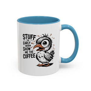 Quirky Coffee Mug with Owl Design | Gift for Coffee Lovers, Unique Office Mug, Fun Morning Coffee Cup, Bird-Themed Mug, Early Bird Gift