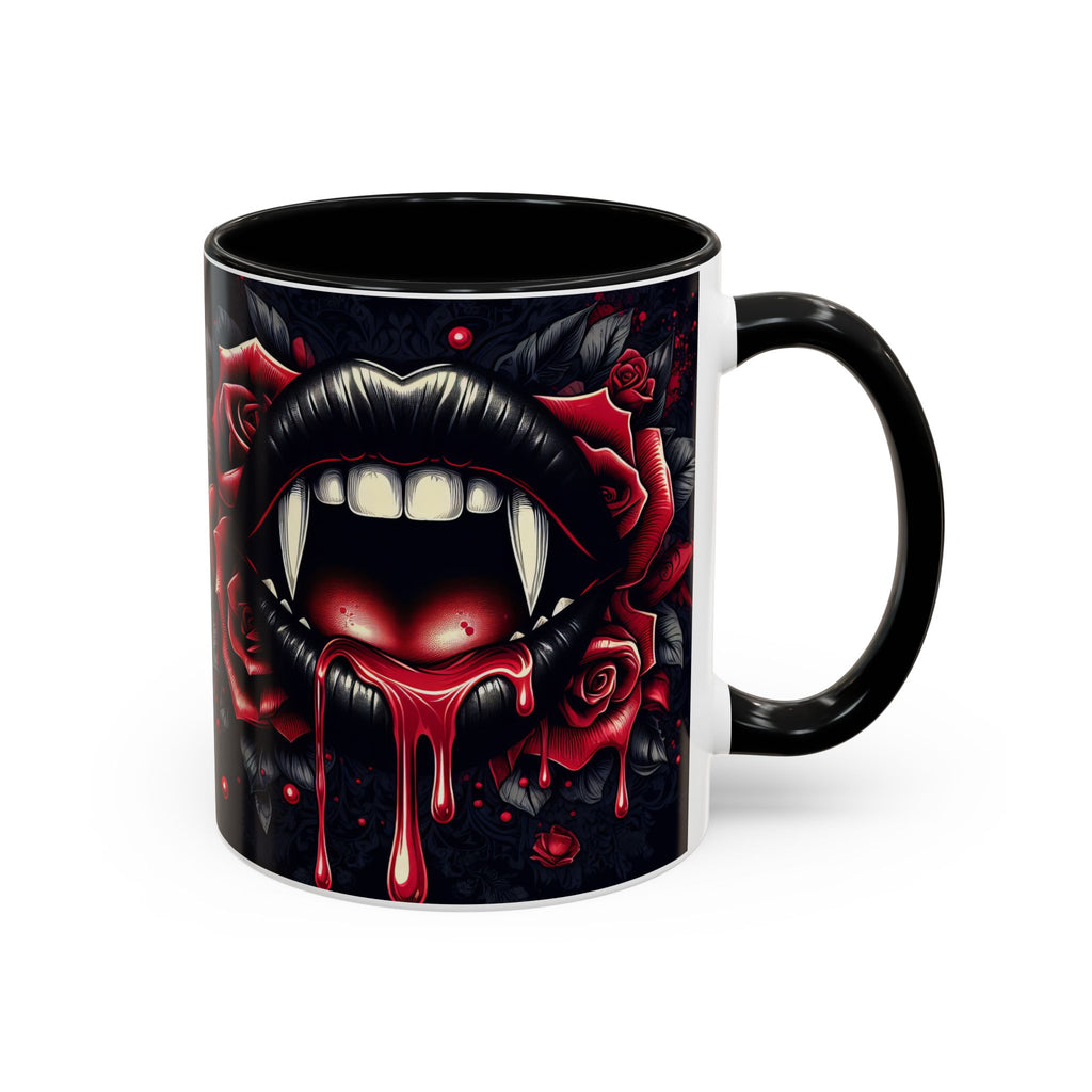 Gothic Vampire Rose Coffee Mug | Perfect for Halloween, Unique Gift, Dark Aesthetic, Gothic Decor, Horror Collectible