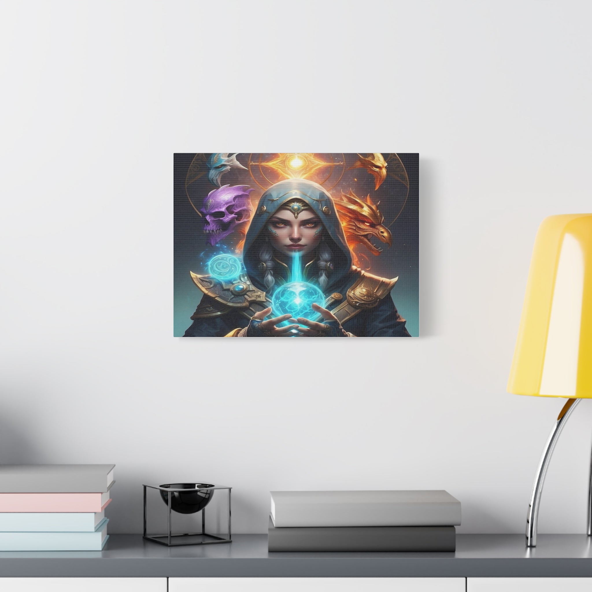 Mystical Sorceress Canvas Artwork - Fantasy Wall Decor
