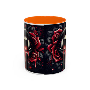 Gothic Vampire Rose Coffee Mug | Perfect for Halloween, Unique Gift, Dark Aesthetic, Gothic Decor, Horror Collectible