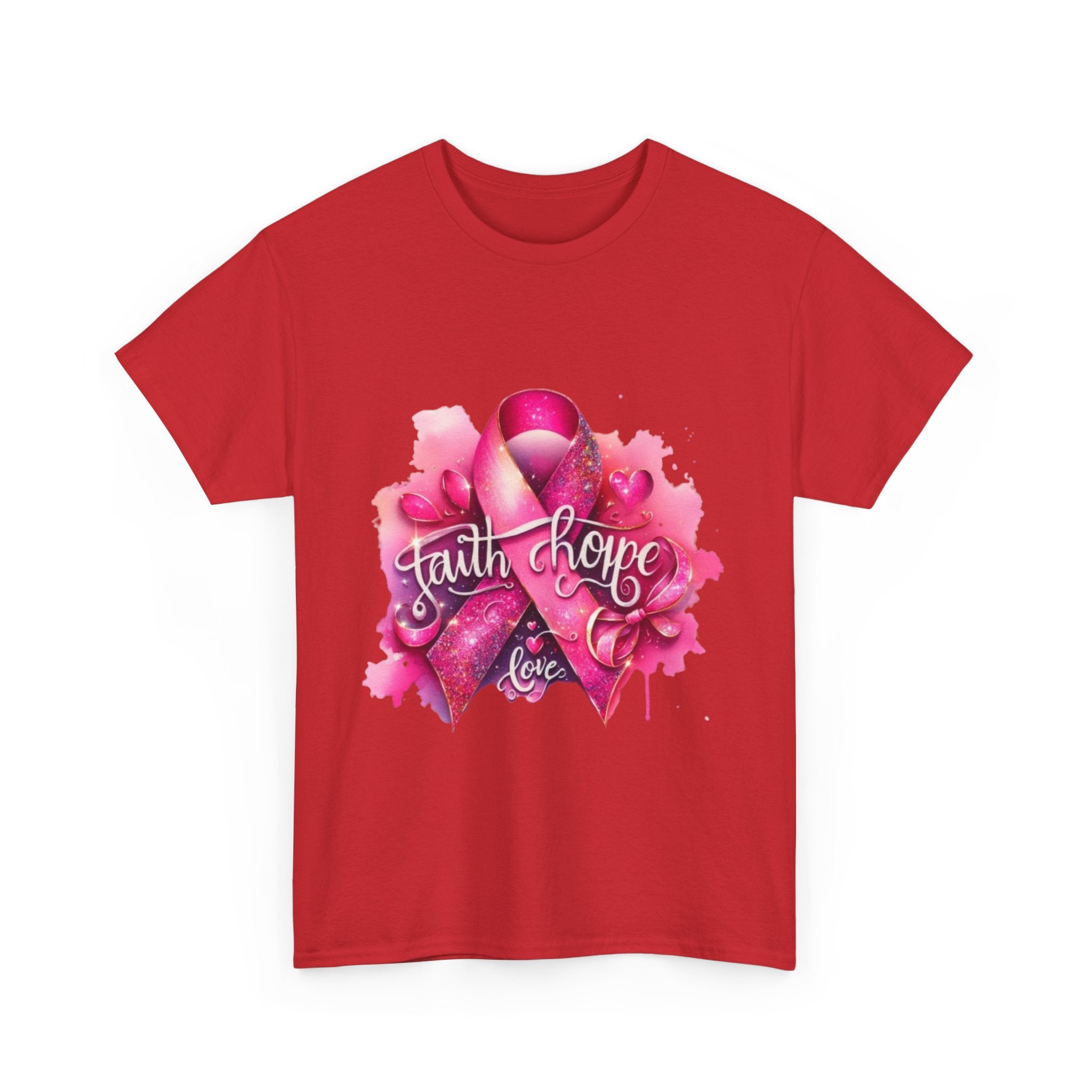Breast Cancer Awareness Tee, Faith and Hope Message Shirt, Support Shirt, Gift for Survivors, Inspirational T-Shirt