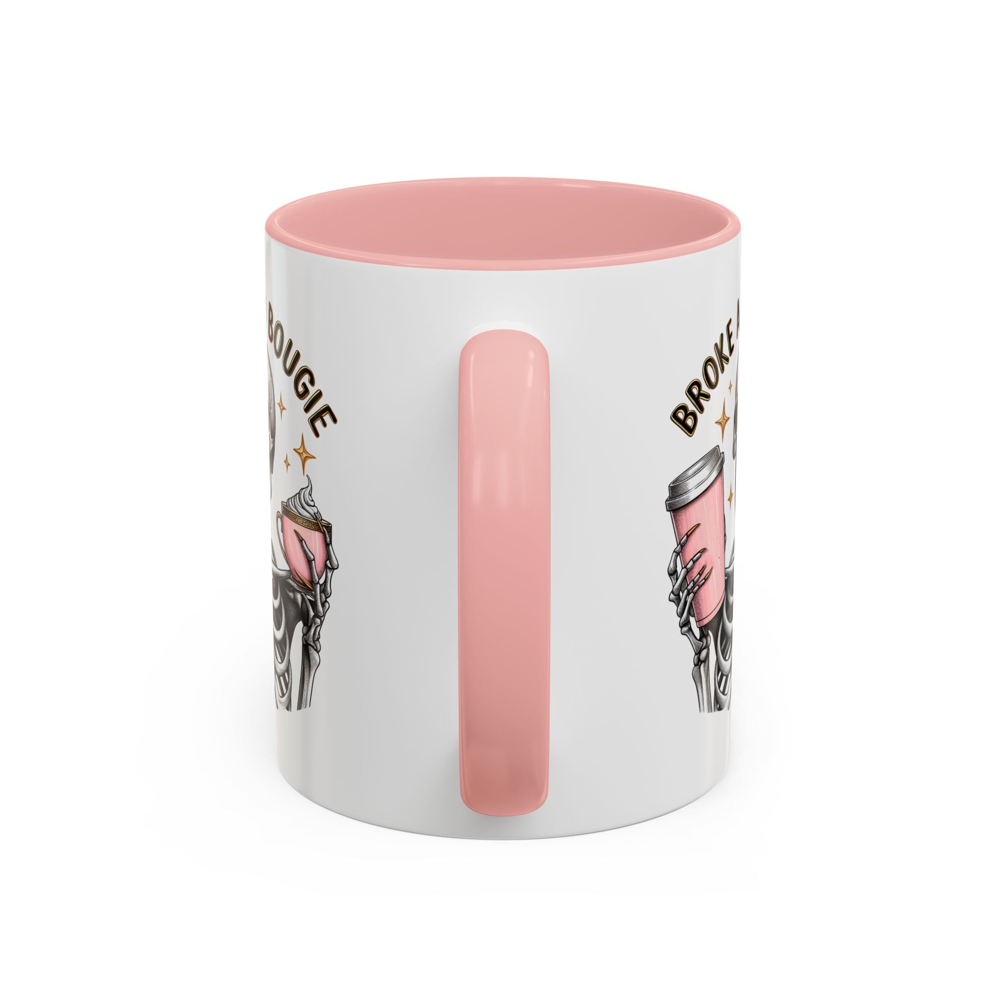 Broke and Bougie Coffee Mug, Skeleton Mug, Halloween Mug, Unique Gift for Coffee Lovers, Spooky Decor