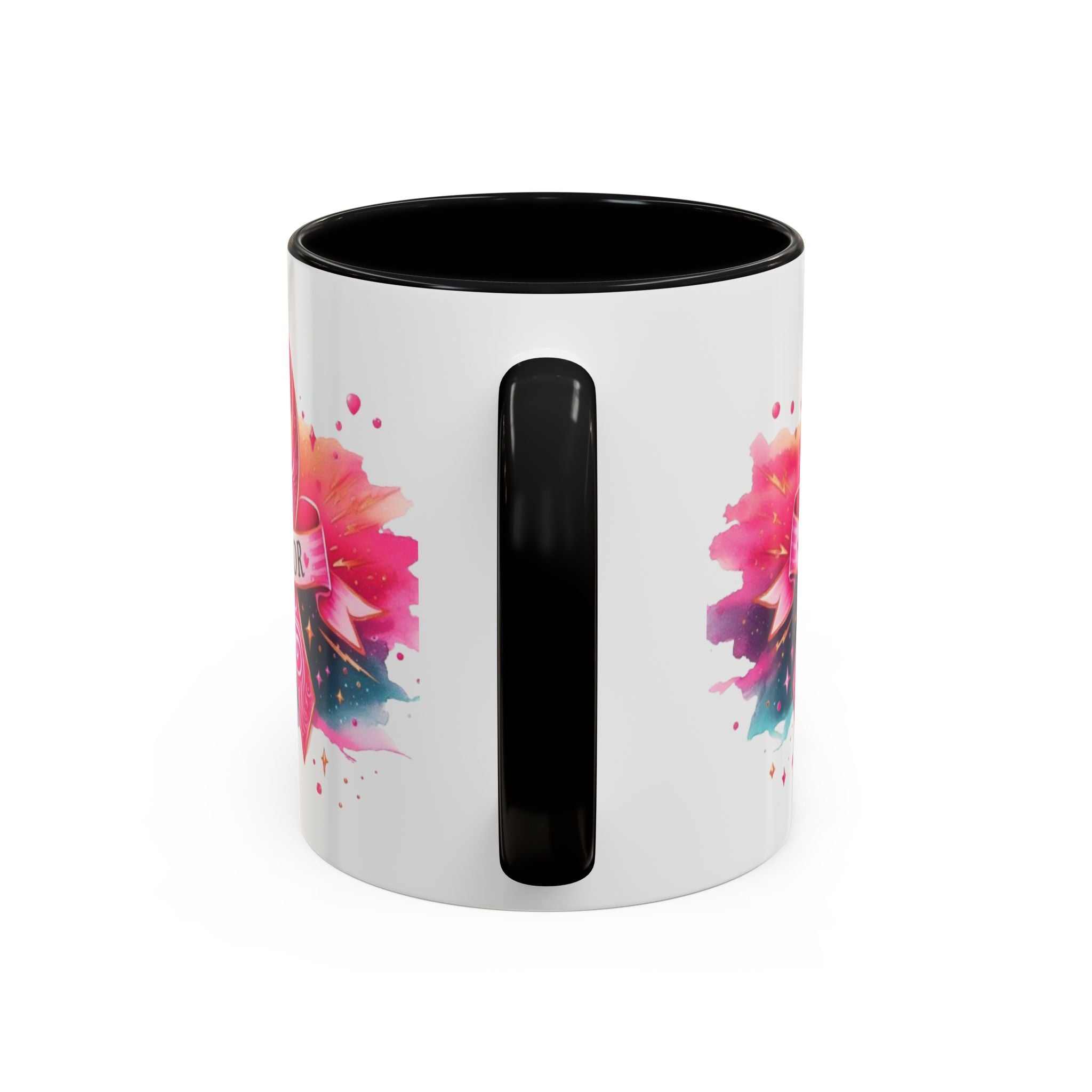 Pink Ribbon Warrior Coffee Mug, Support Breast Cancer Awareness Gift, Inspirational Mug, Cancer Survivor Merchandise, 11oz 15oz Mug