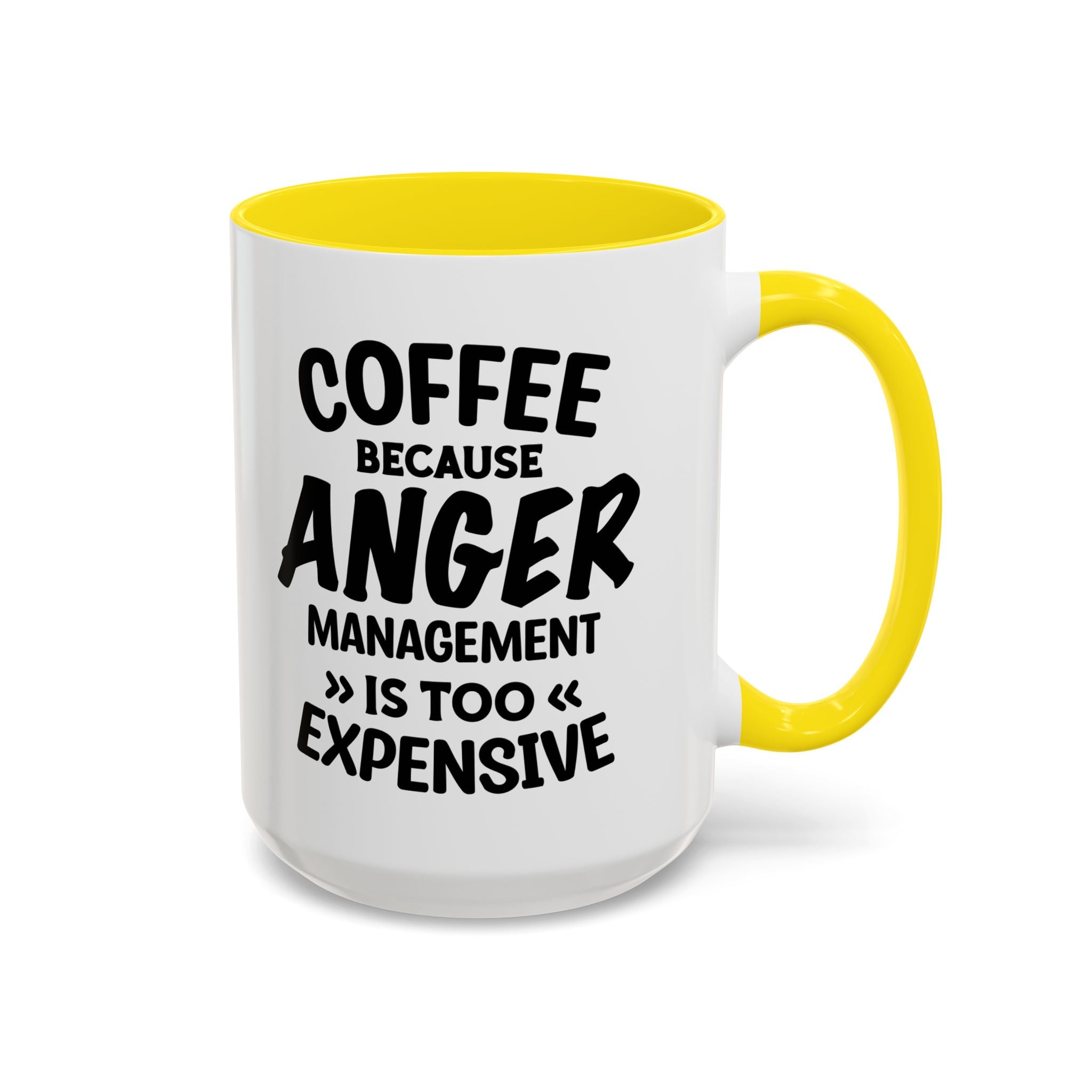 Funny Anger Management Coffee Mug, Gift for Coffee Lovers, Stress Relief, Black Accent, Humorous Cup for Friends, Office Humor, Funny Gifts