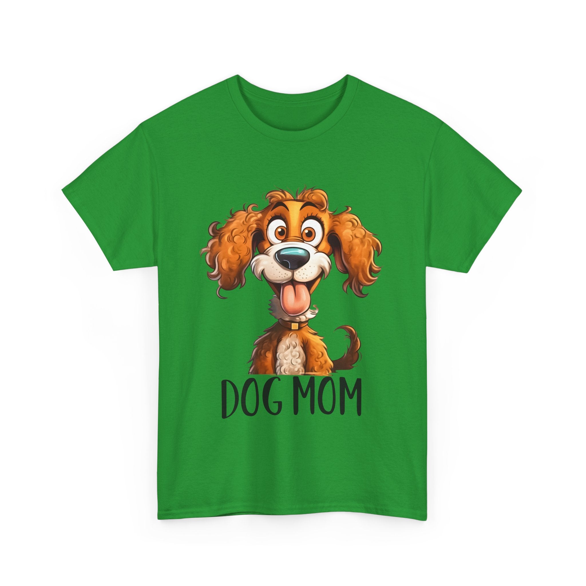 Dog Mom Unisex Heavy Cotton Tee, Pet Lover Shirt, Gift for Dog Lovers, Animal T-Shirt, Cute Dog Graphic Tee