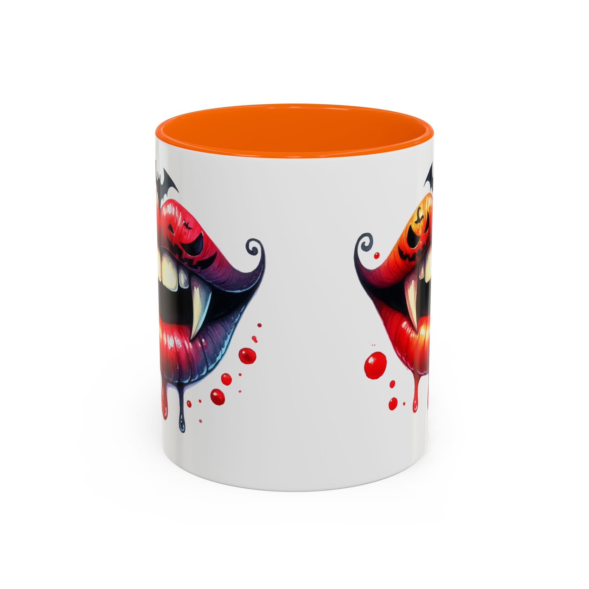 Halloween Vampire Coffee Mug, Spooky Drinkware, Goth Kitchen Decor, Pumpkin Mug, Horror Lover Gift