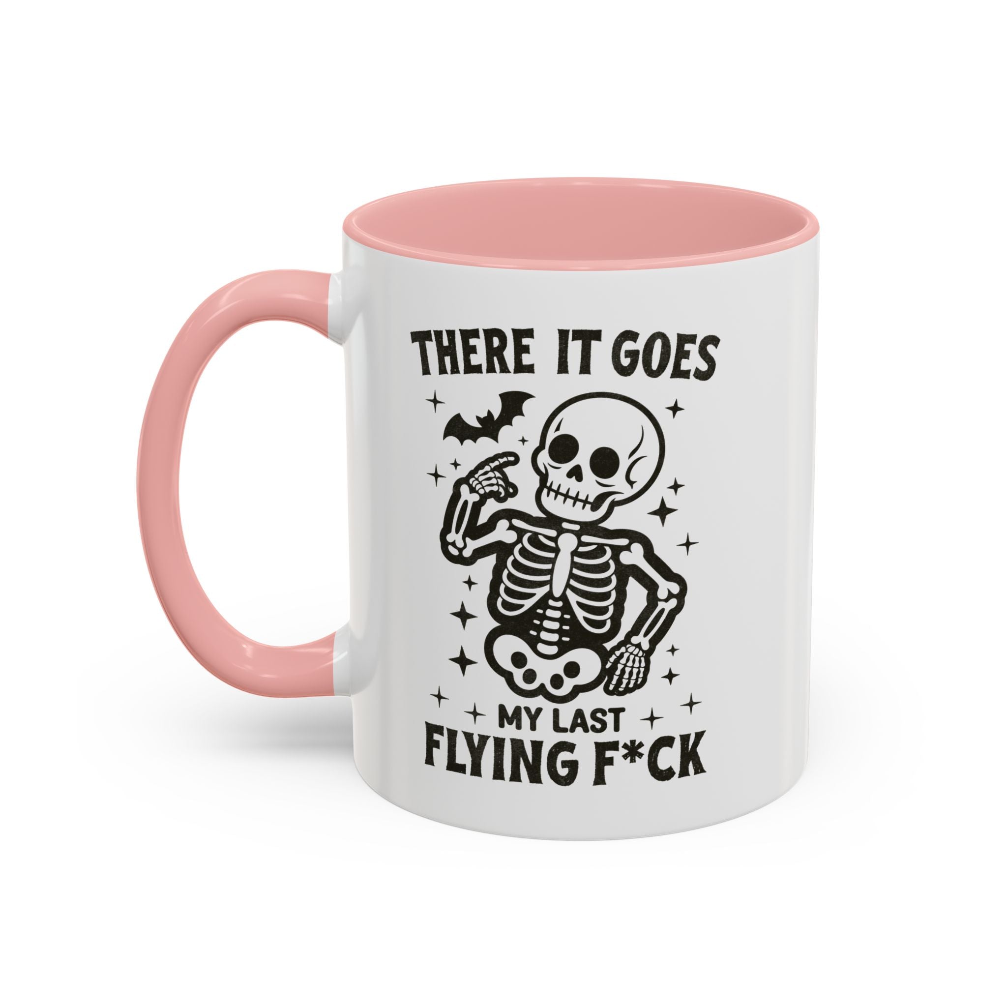 There It Goes Skeleton Coffee Mug – 'My Last Flying F*ck' Funny Gothic Accent Mug (11/15oz)