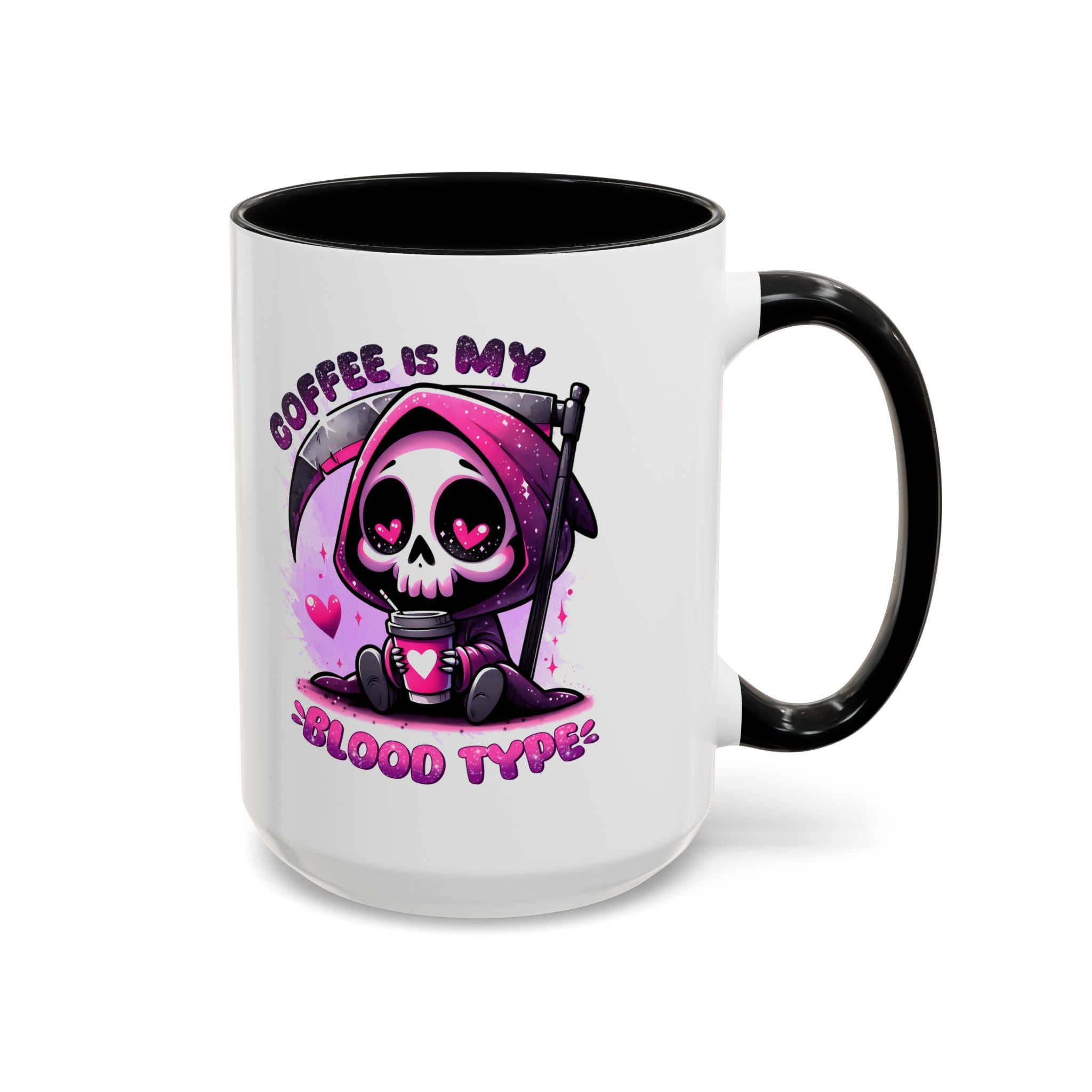 my blood type is coffee Accent Coffee Mug (11, 15oz) by abc school fundraiser