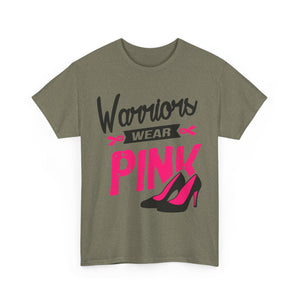 Warriors Wear Pink T-Shirt | Support Breast Cancer Awareness, Gift for Survivors, Inspirational Tee, Unisex Cotton Shirt