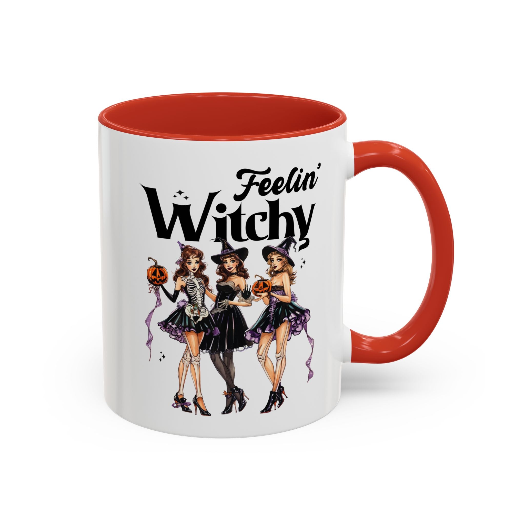 Witchy Accent Coffee Mug - Spooky Halloween Mug, Witchy Decor, Gift for Her, Fall Coffee Cup, Party Mug