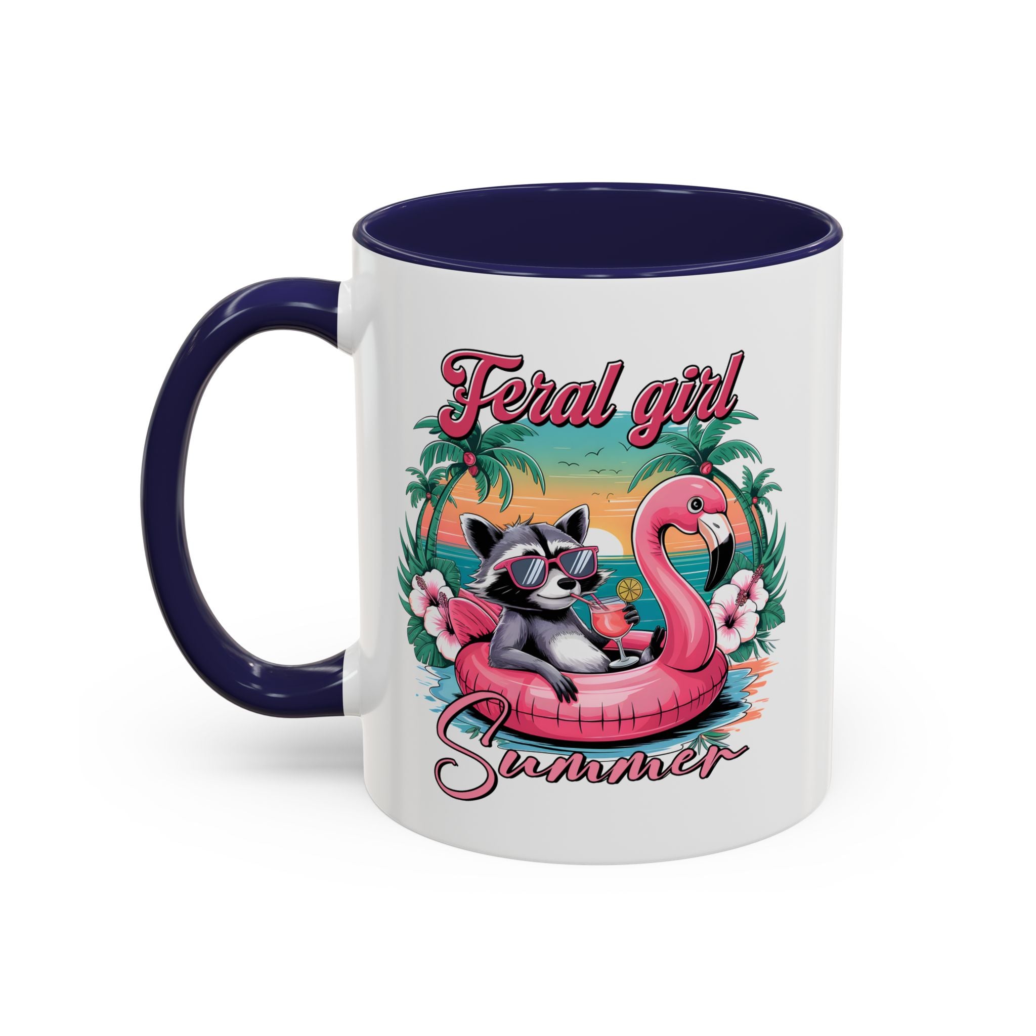 Feral Girl Summer Coffee Mug - Accent Design for Animal Lovers
