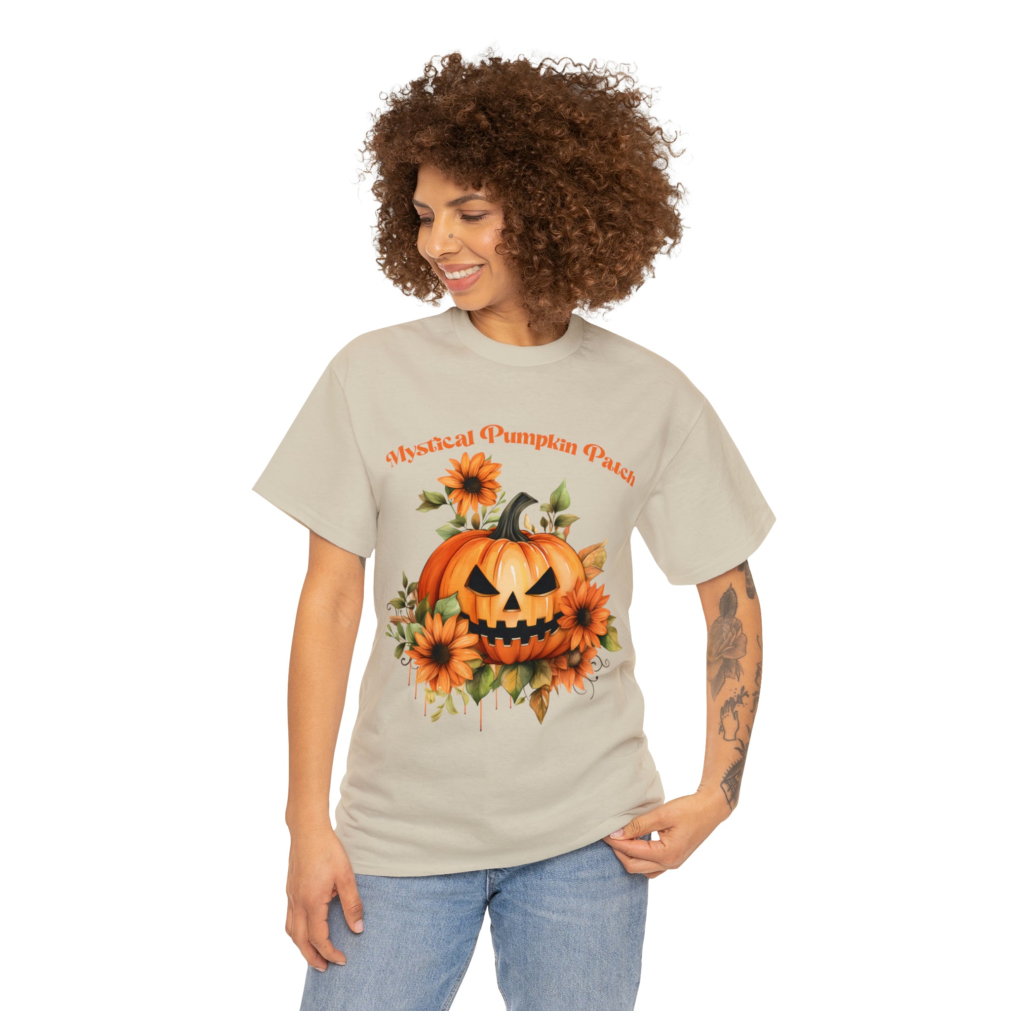 Halloween unisex t shirt mystical pumkin patch fall fun stocking stuffer Unisex Heavy Cotton Tee