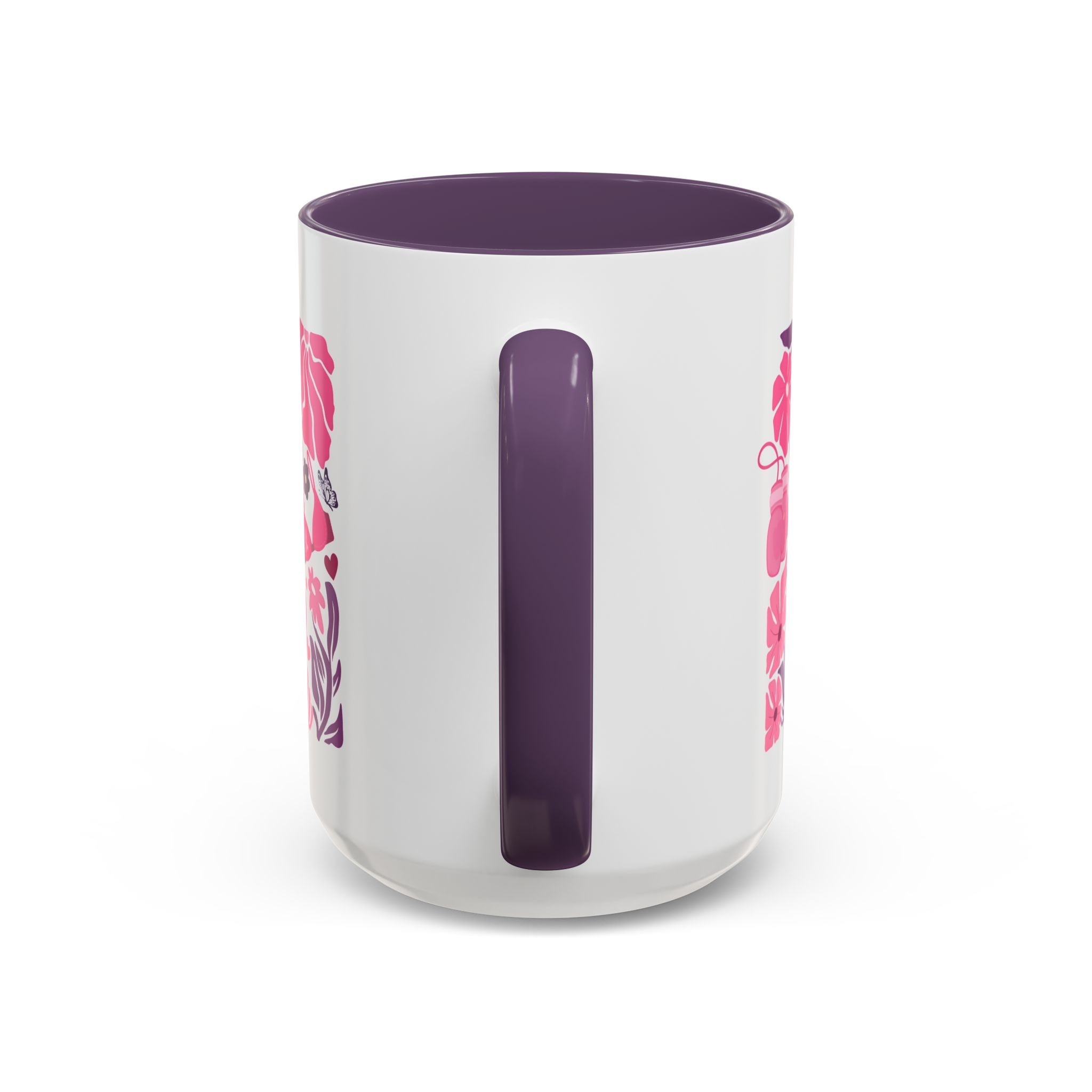 Pink Floral Awareness Coffee Mug, Breast Cancer Awareness Mug, Gift for Her, Supportive Drinkware, Motivational Mug