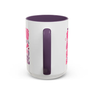 Pink Floral Awareness Coffee Mug, Breast Cancer Awareness Mug, Gift for Her, Supportive Drinkware, Motivational Mug