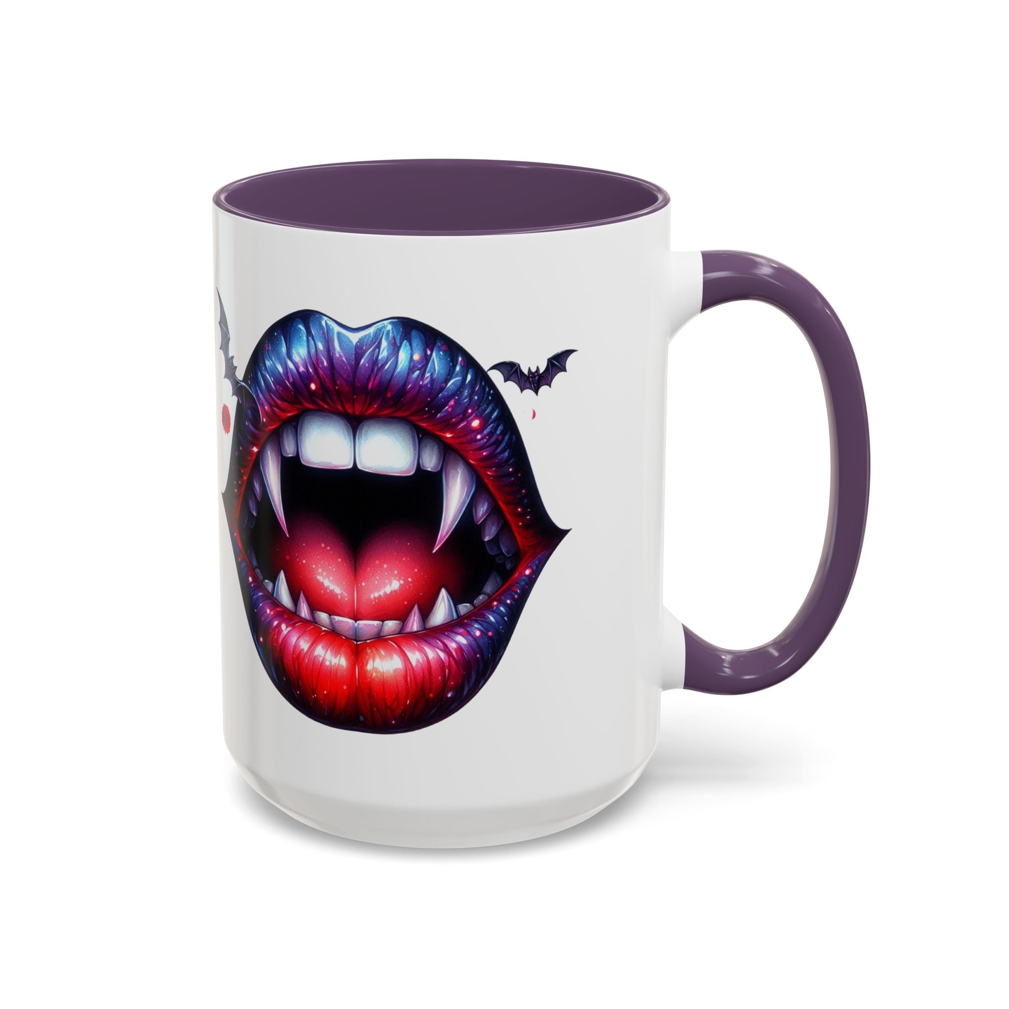 Vampire Lips Coffee Mug, Gothic Drinkware, Halloween Gift, Spooky Kitchen Decor, Vampires, Halloween Party Accessories