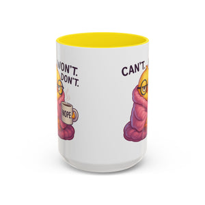 Cozy Cartoon Coffee Mug - Perfect for Lazy Days, Gifts for Friends, Cute Coffee Cups, Inspirational Morning Mug, Funny Beverage Container