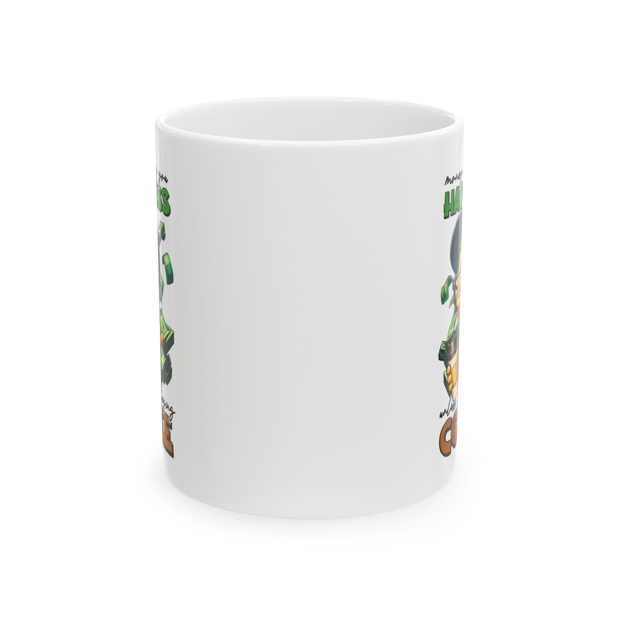 Funny duck money coffee Mug - Perfect for Coffee Lovers, Gift for Friends, Office Humor, Unique Kitchenware, Birthday or Holiday Present
