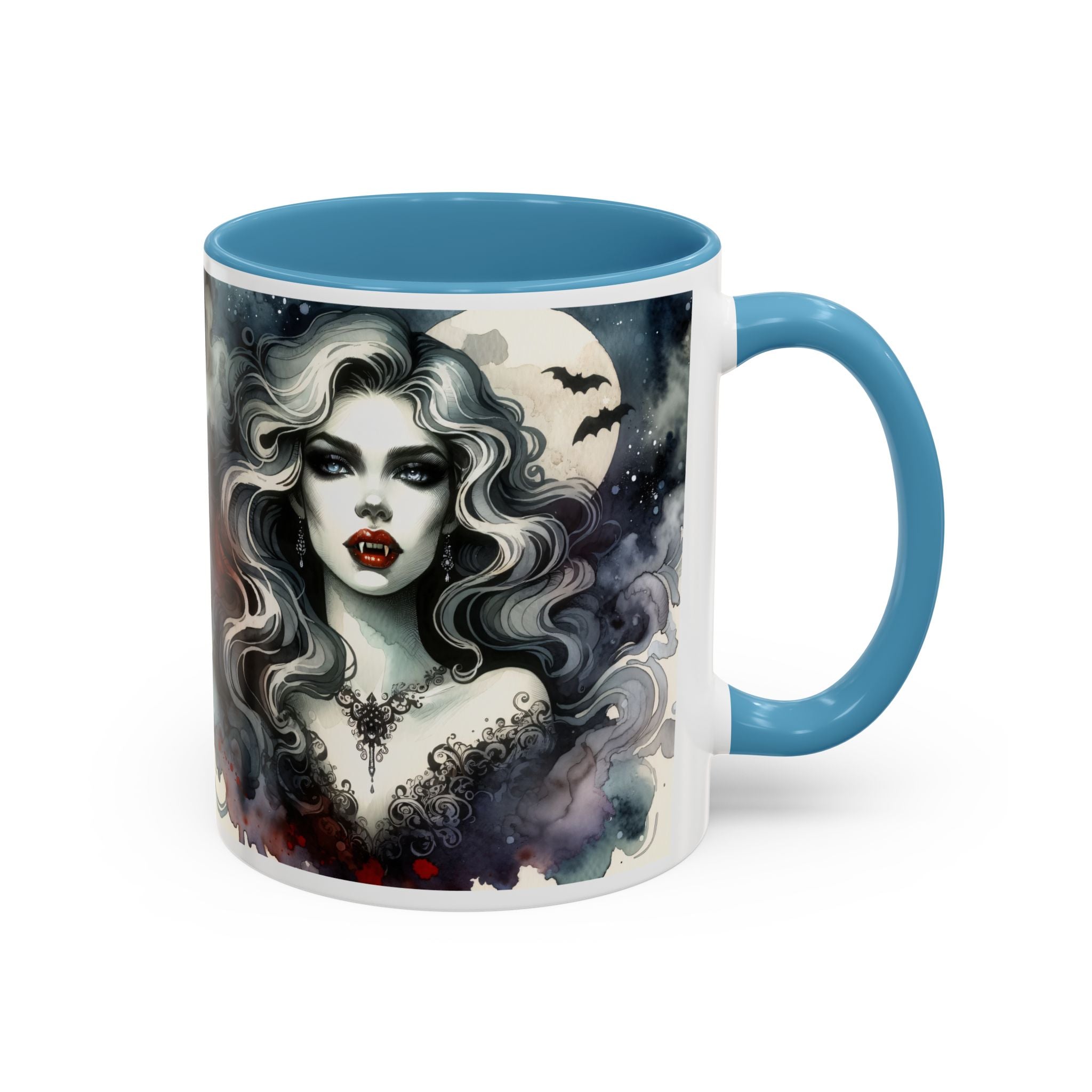 Gothic vampire Elegance Coffee Mug,  Halloween Decor, Dark Art Mug, Spooky Homeware