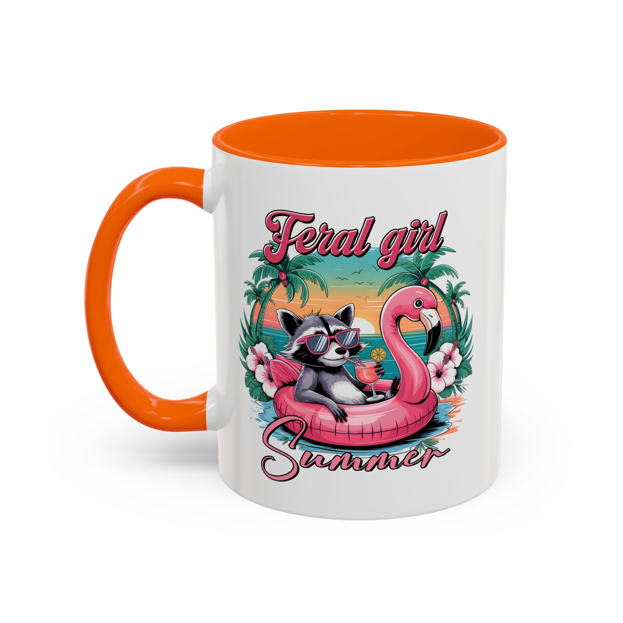Feral Girl Summer Coffee Mug - Accent Design for Animal Lovers