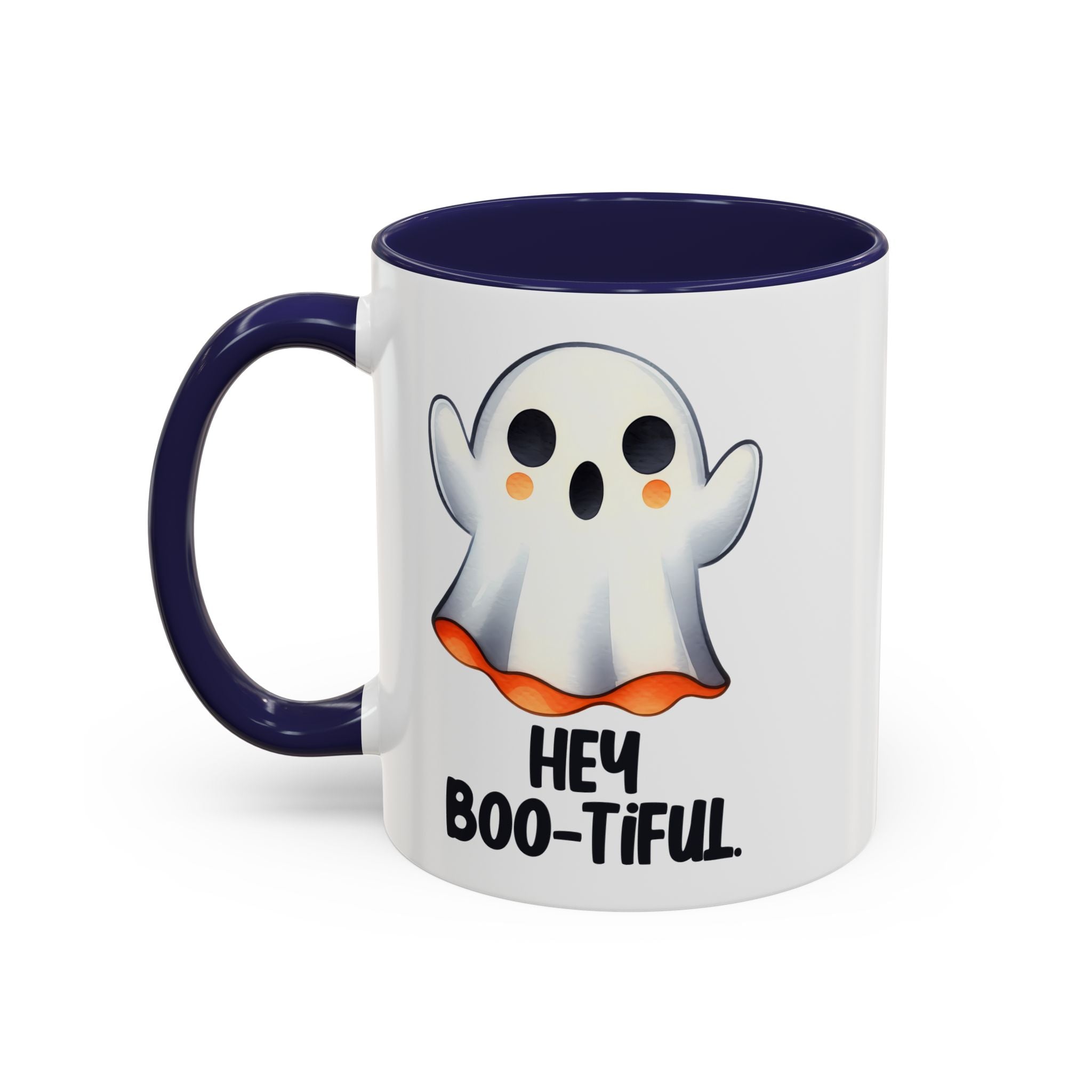 Hey Boo-tiful Ghost Coffee Mug, Halloween Mug, Cute Gift, Spooky Decor, Fun Mug