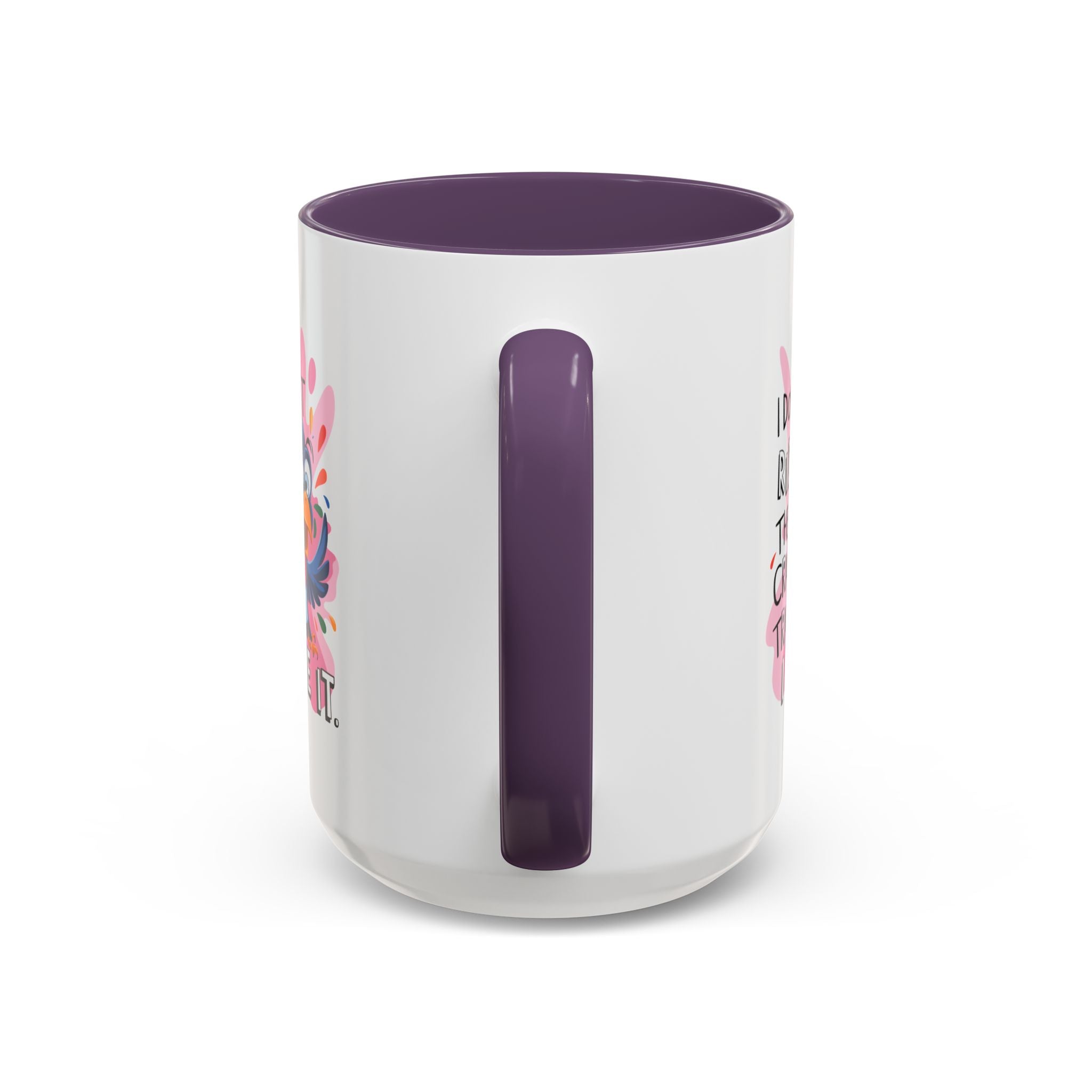 Funny attitude Travel Mug - "I Don't Just Ride the Crazy Train, I Drive It" - Colorful Bird Design
