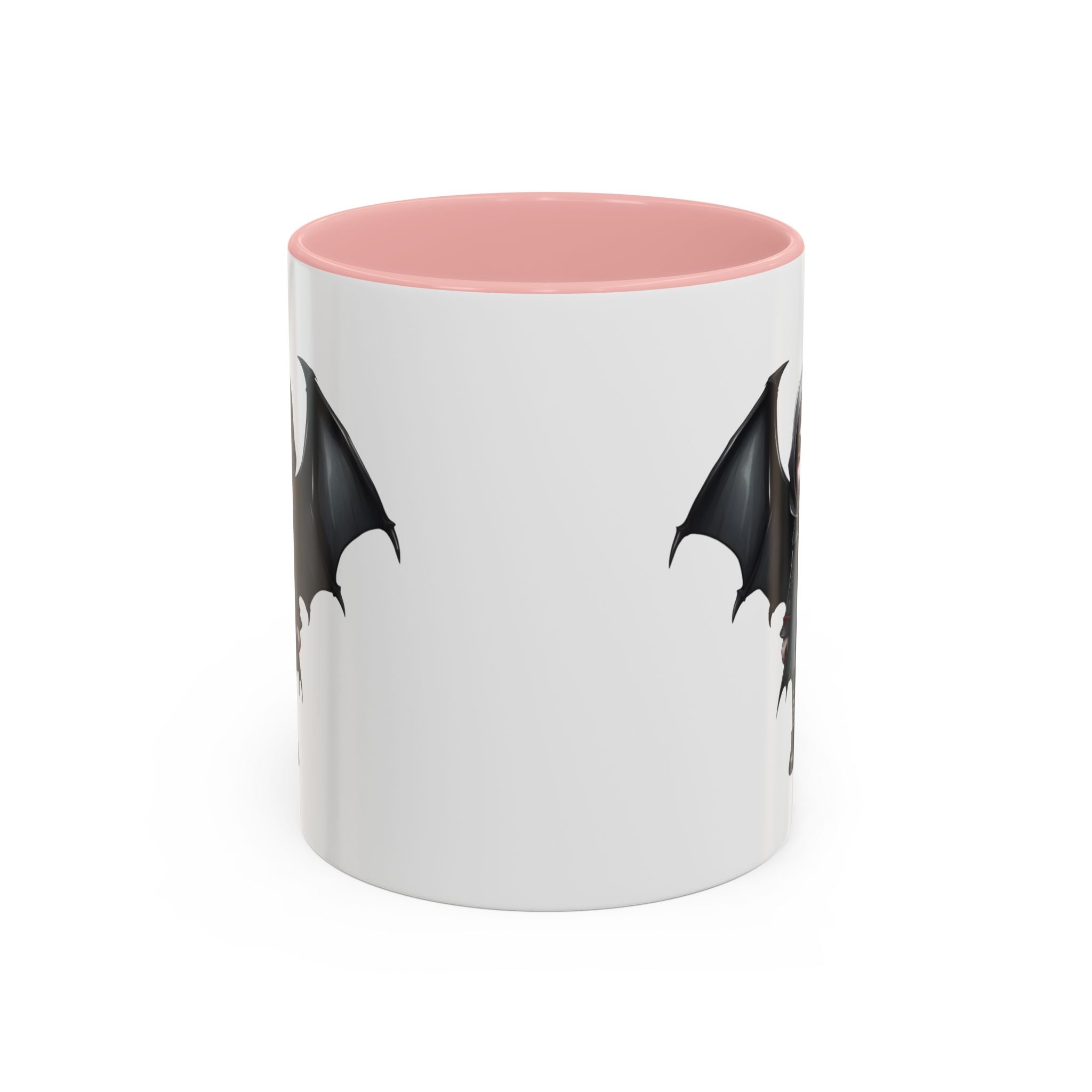 gothic vampire girl with wings horror art Accent Coffee Mug (11, 15oz) vamp14