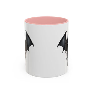 gothic vampire girl with wings horror art Accent Coffee Mug (11, 15oz) vamp14