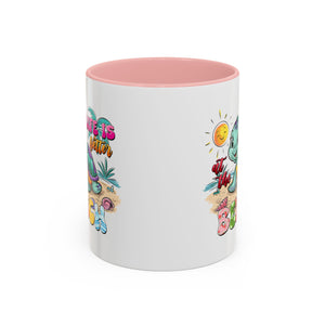 Beach Vibe Accent Coffee Mug - "Life is Better at the Beach" Design turtle animal lover